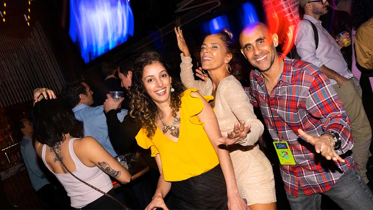 People dancing at the San Diego Latino Film Festival in San Diego, CA, USA
